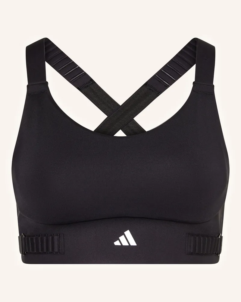 adidas FASTIMPACT LUXE RUN HIGH-SUPPORT SPORT-BH Schwarz
