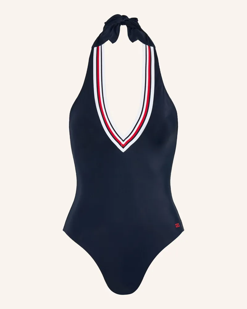 Tommy Hilfiger Neckholder-Badeanzug Dunkelblau