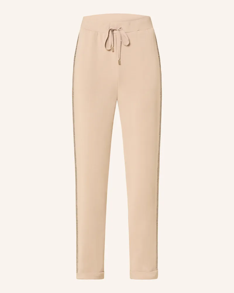 Liu Jo Hose im Jogging-Stil mit Schmucksteinen Beige