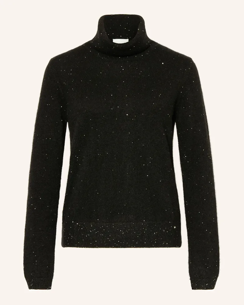 ALLUDE Rollkragenpullover mit Cashmere und Seide Schwarz