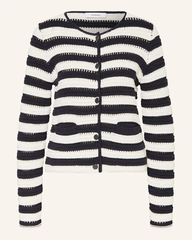 COMMA Cropped-Strickjacke Weiss