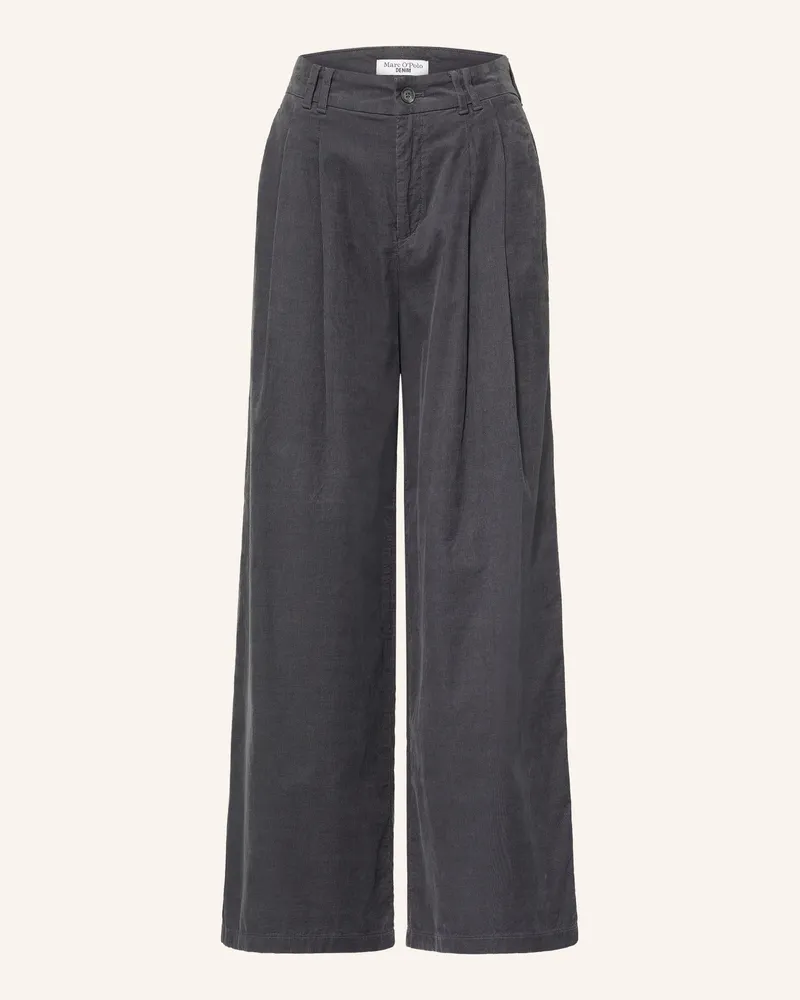 Marc O'Polo Marlenehose Aus Cord grau Dunkelgrau
