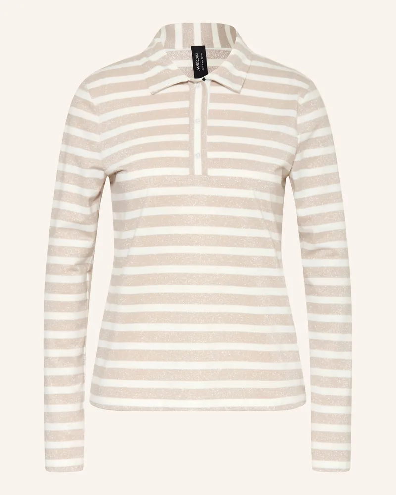 Marc Cain Jersey-Poloshirt Mit Glitzergarn gold 414
