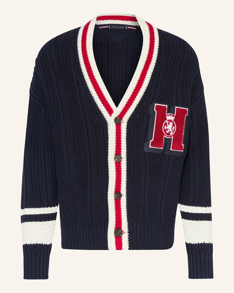 Tommy Hilfiger Strickjacke blau Dunkelblau