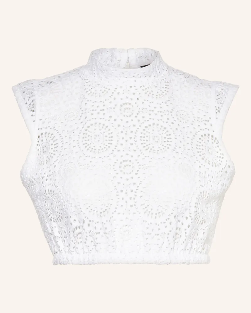 KINGA MATHE Dirndlbluse Heidi Aus Spitze weiss Weiss