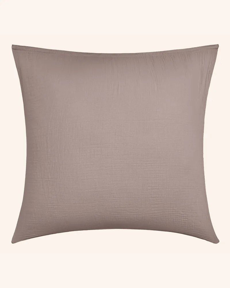 ROYFORT Kissenbezug MUSSELIN Taupe