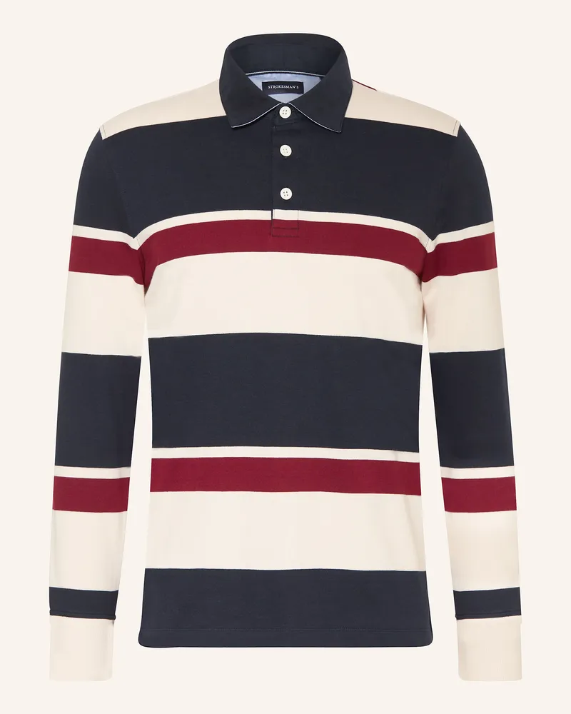 Strokesman's Strokesman Rugbyshirt blau Ecru