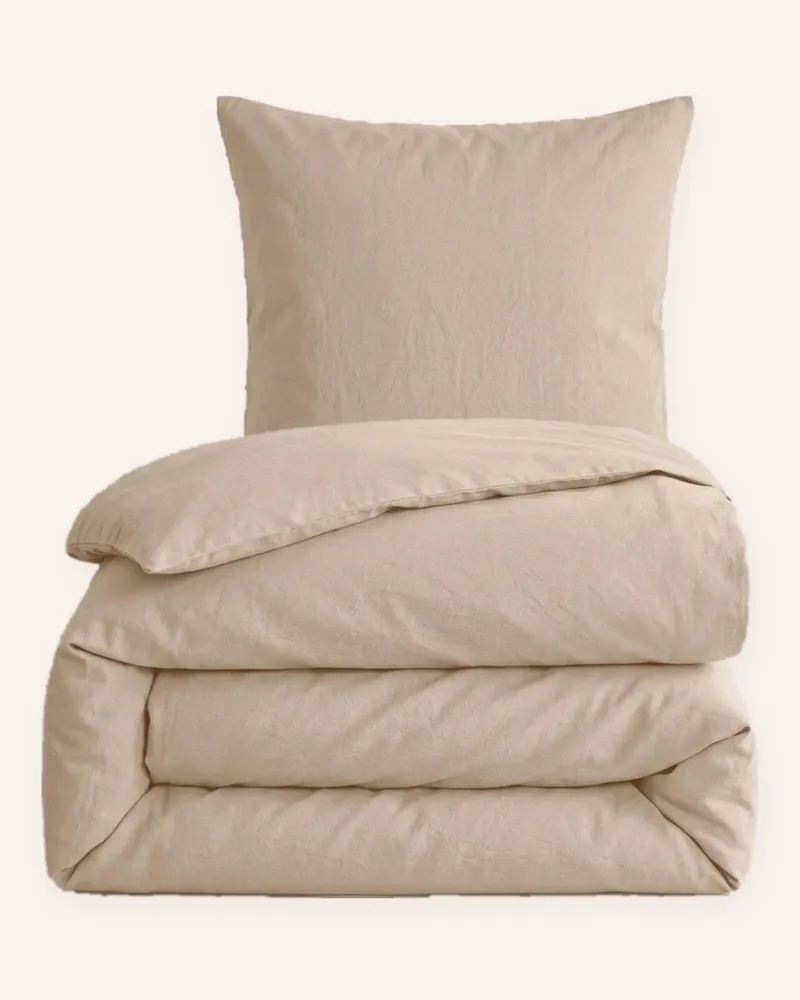 ROYFORT Bettwäsche-Set Perkal beige Beige