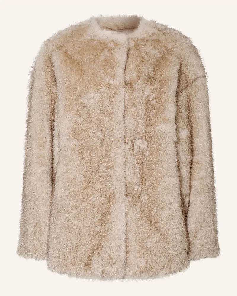 Guess Kunstfell-Mantel beige Hellbraun