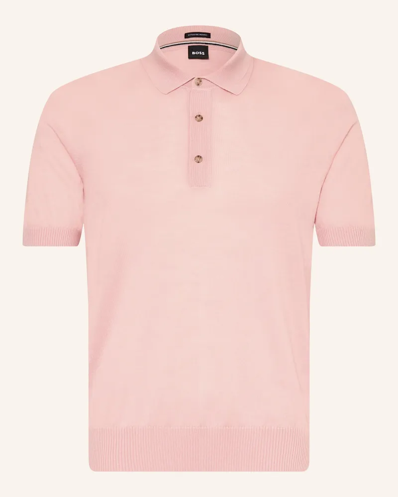 HUGO BOSS Strick-Poloshirt Nolano rosa Rosa