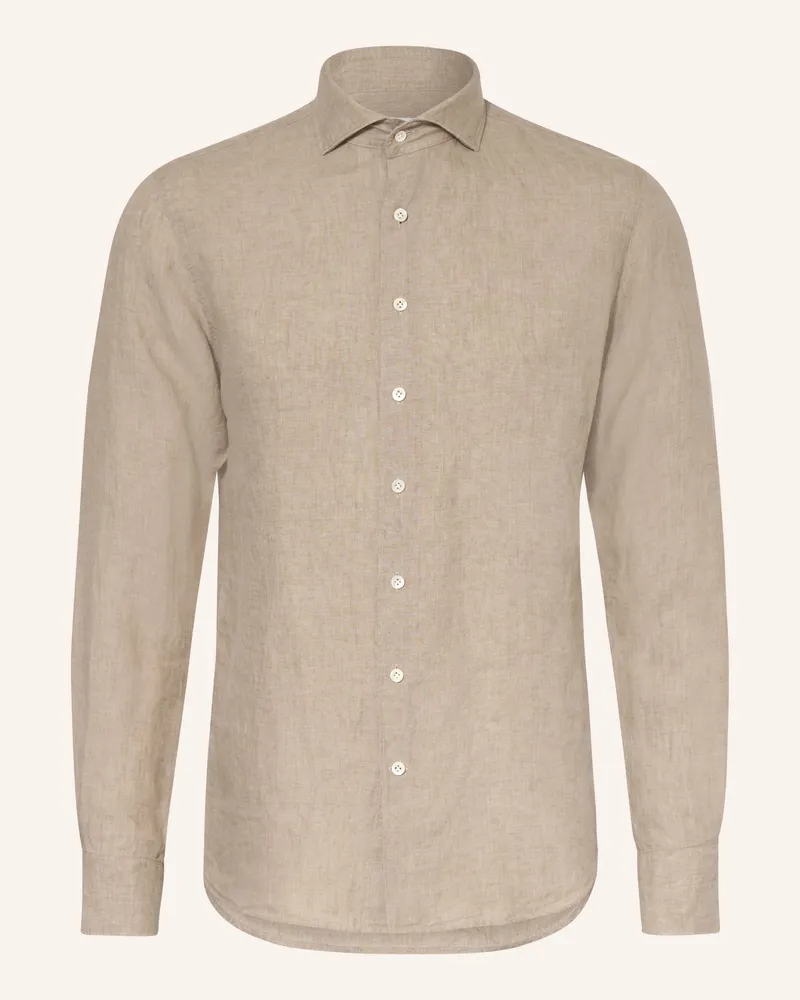 Profuomo Leinenhemd Slim Fit beige Beige