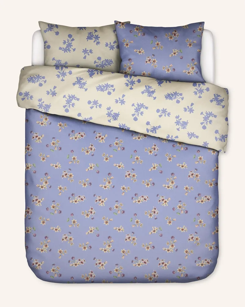 Essenza Bettwäsche Fiora blau Blau