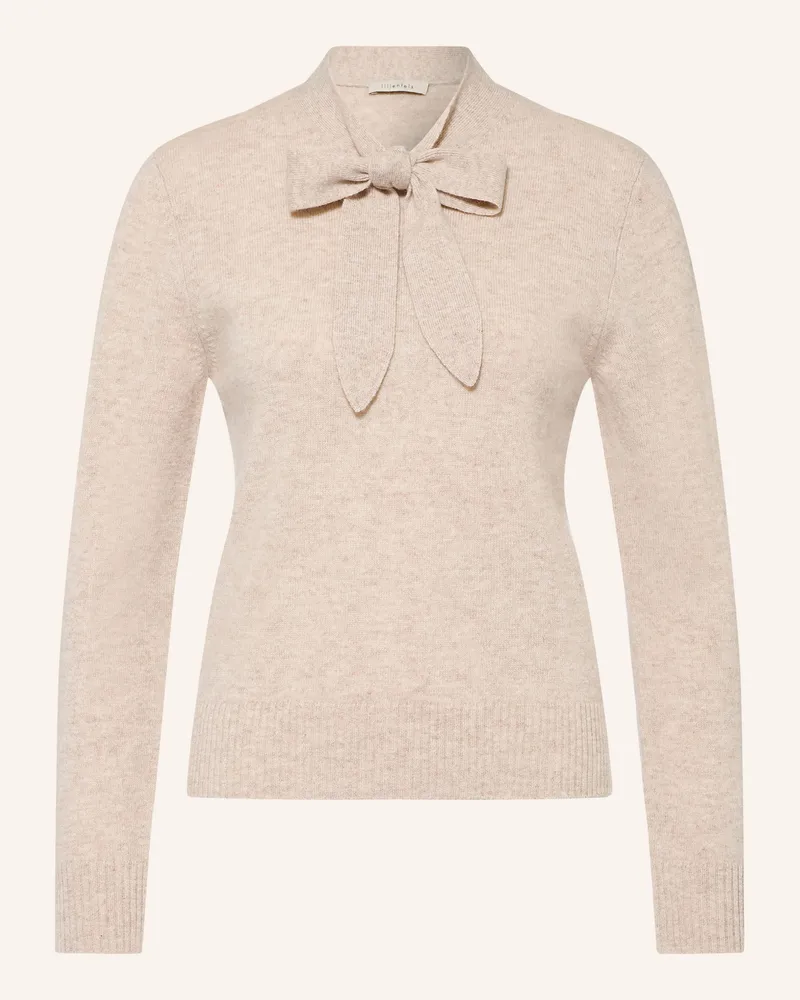 lilienfels Pullover Mit Cashmere Und Schluppe beige Beige