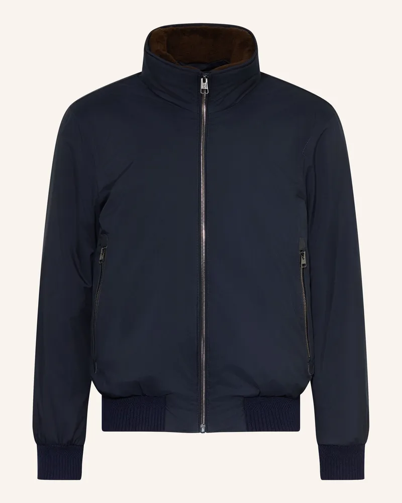 Dressler Blouson Mit Abnehmbarem Kunstfell-Kragen blau Dunkelblau