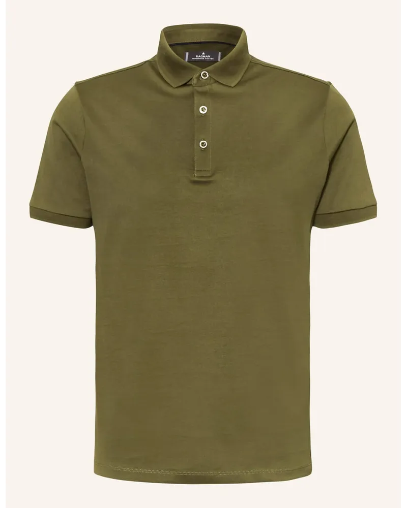 Ragman Jersey-Poloshirt Gruen