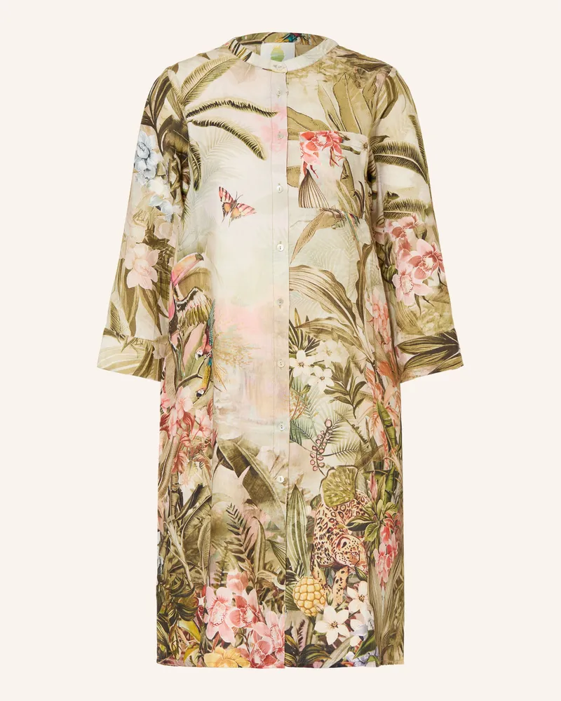 Princess goes Hollywood Hemdblusenkleid Aus Leinen Mit 3/4-Arm gruen Oliv