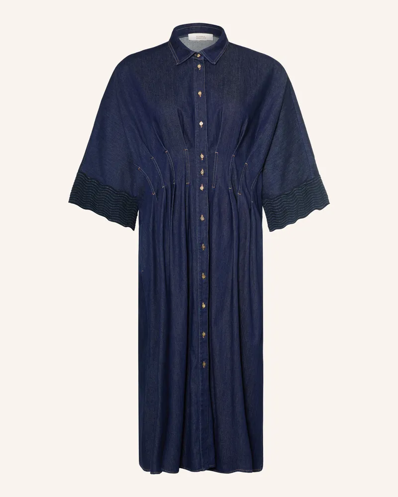 Marina Rinaldi Jeanskleid Skipper Mit 3/4-Arm blau Blau