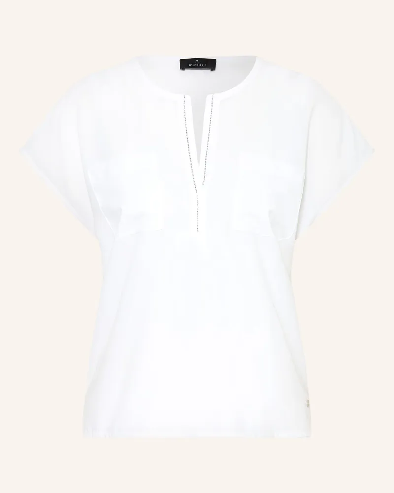 monari Blusenshirt Mit Schmucksteinen weiss Weiss
