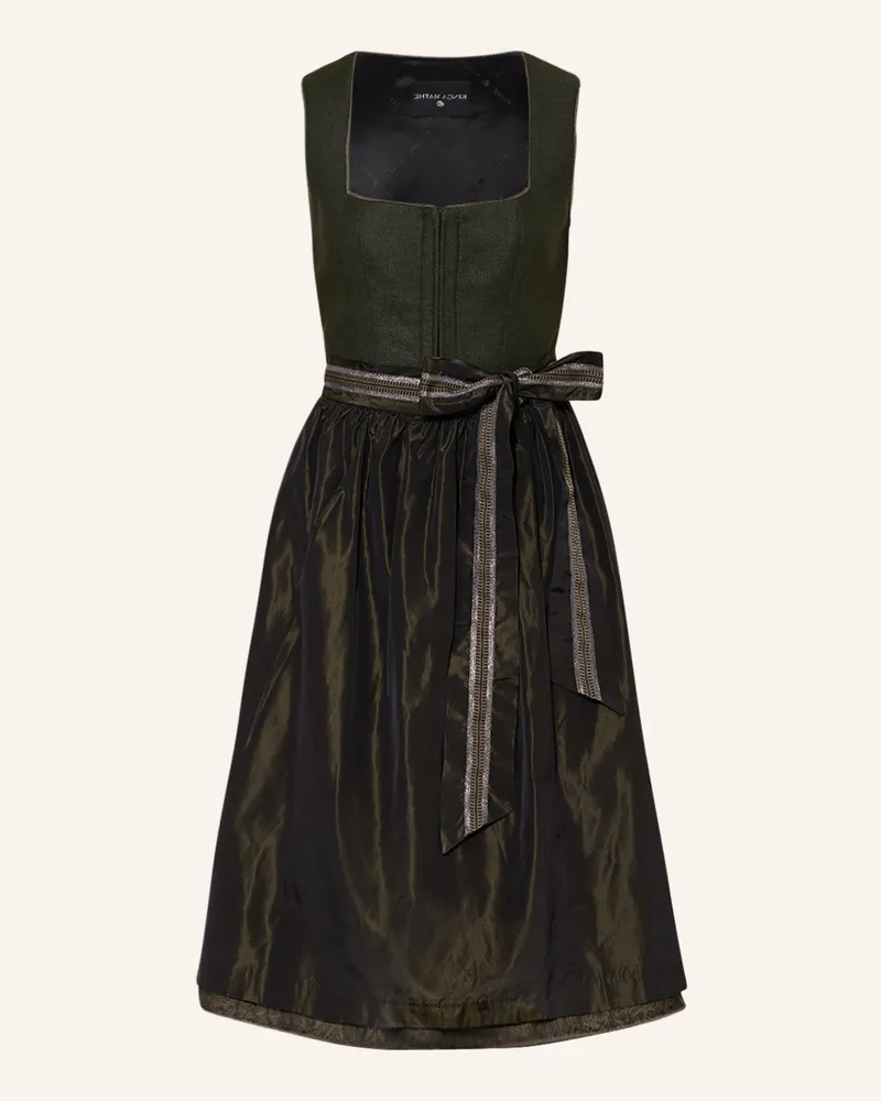KINGA MATHE Dirndl ROYAN mit Leinen Oliv