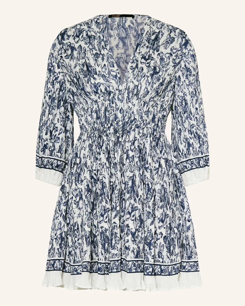 Maje Plisseekleid mit 3/4-Arm Dunkelblau