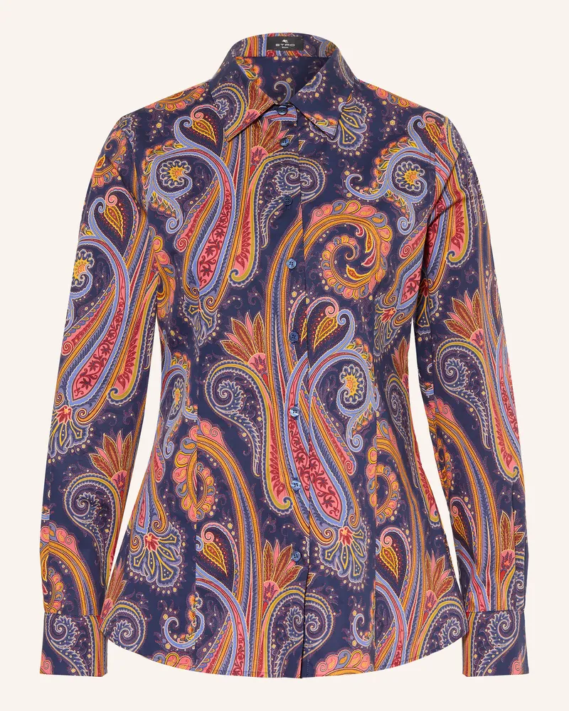 Etro Hemdbluse blau Dunkellila