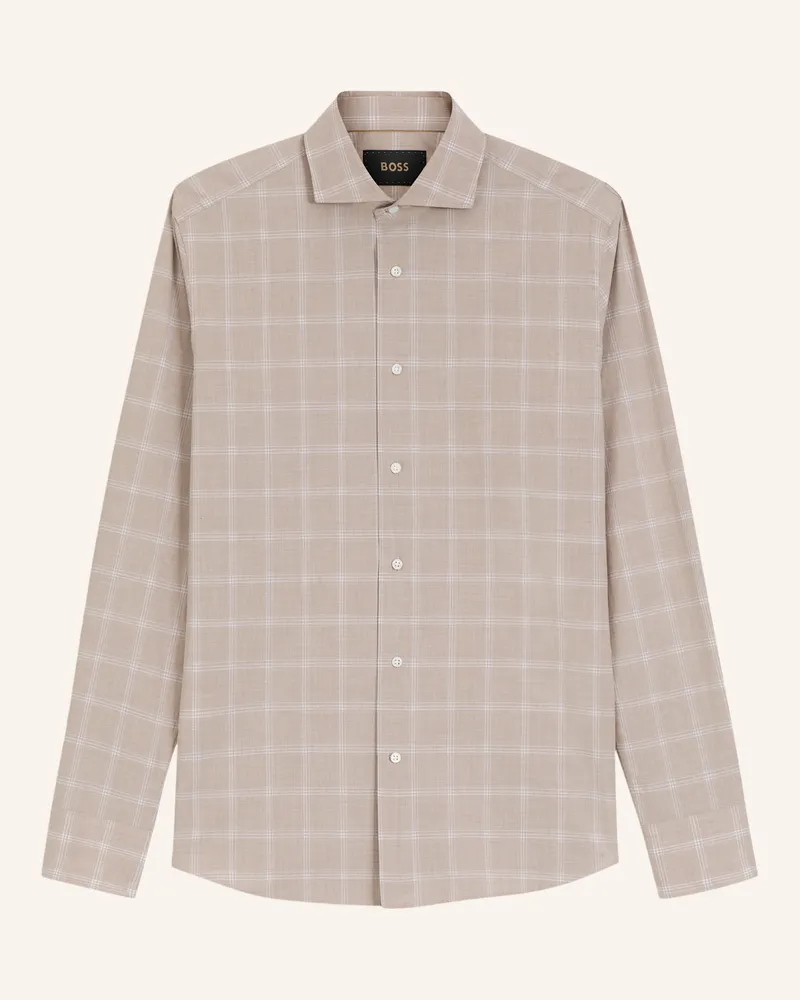 HUGO BOSS Casual Hemd L-Hays-Spreadw-C-252 Slim Fit beige 