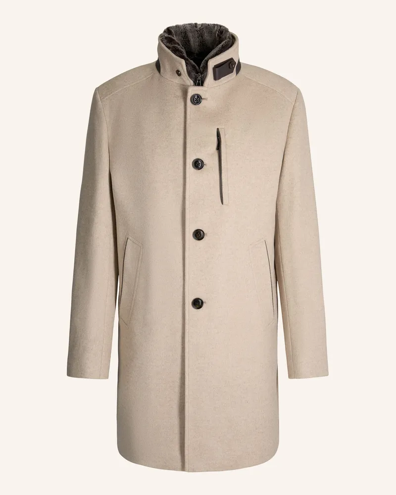 windsor. Wollmantel RIVANO3 mit herausnehmbarer Blende Beige