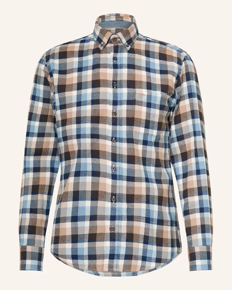 Fynch-Hatton Flanellhemd Regular Fit braun Hellbraun