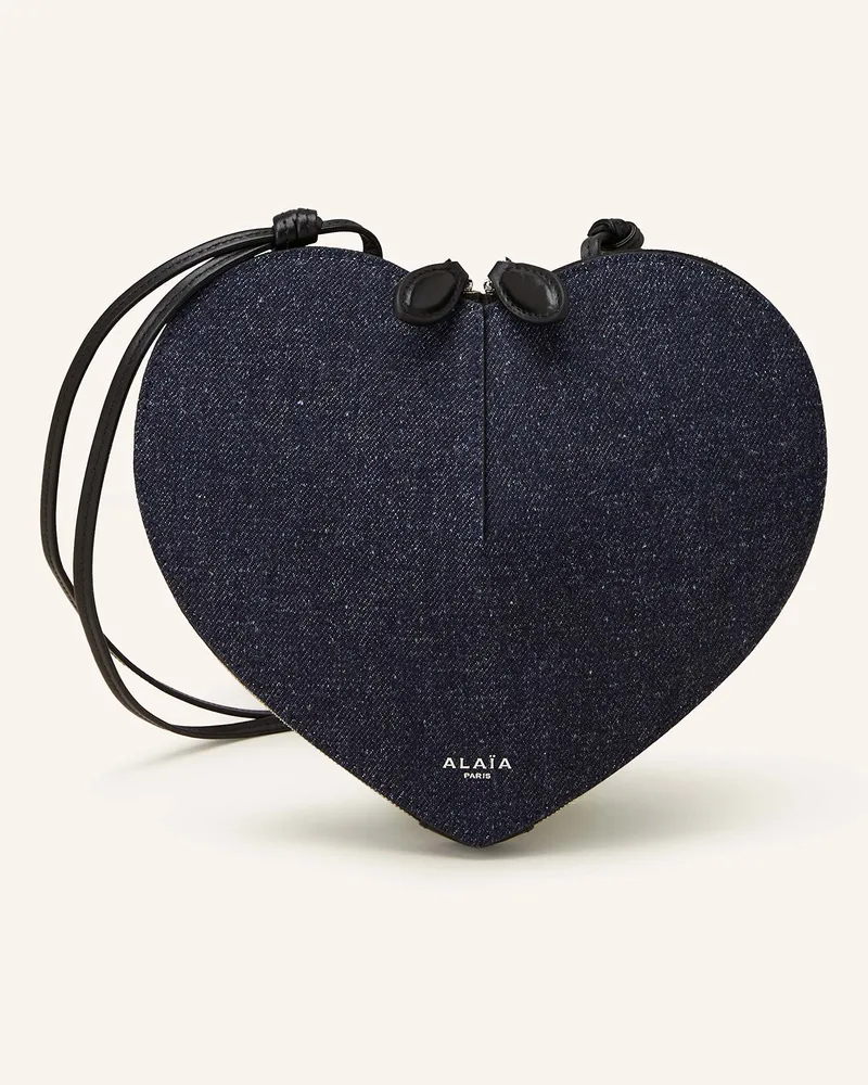 Alaïa Umhängetasche LE COEUR in Jeansoptik Dunkelblau