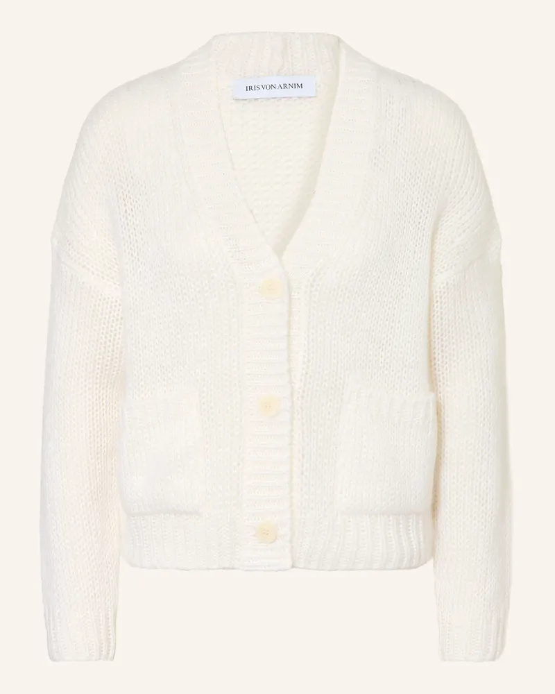 Iris von Arnim Strickjacke LIMONE mit Mohair und Seide Creme
