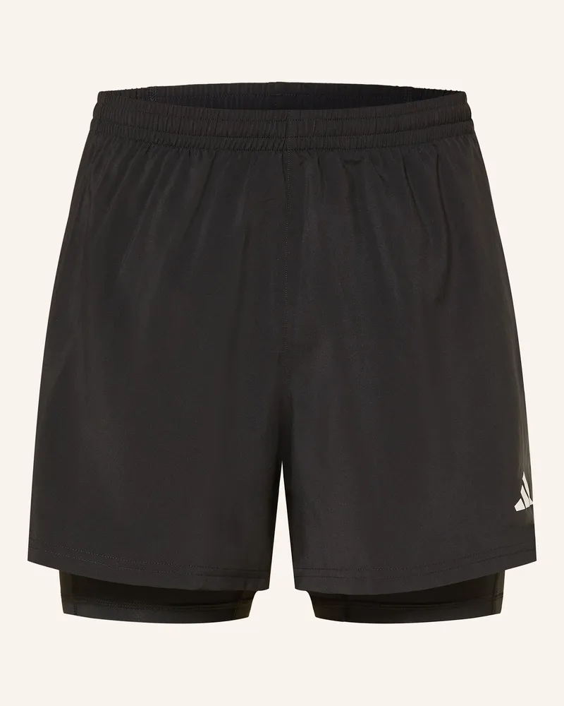 adidas 2-In-1-Laufshorts Own The Run Climacool schwarz Schwarz
