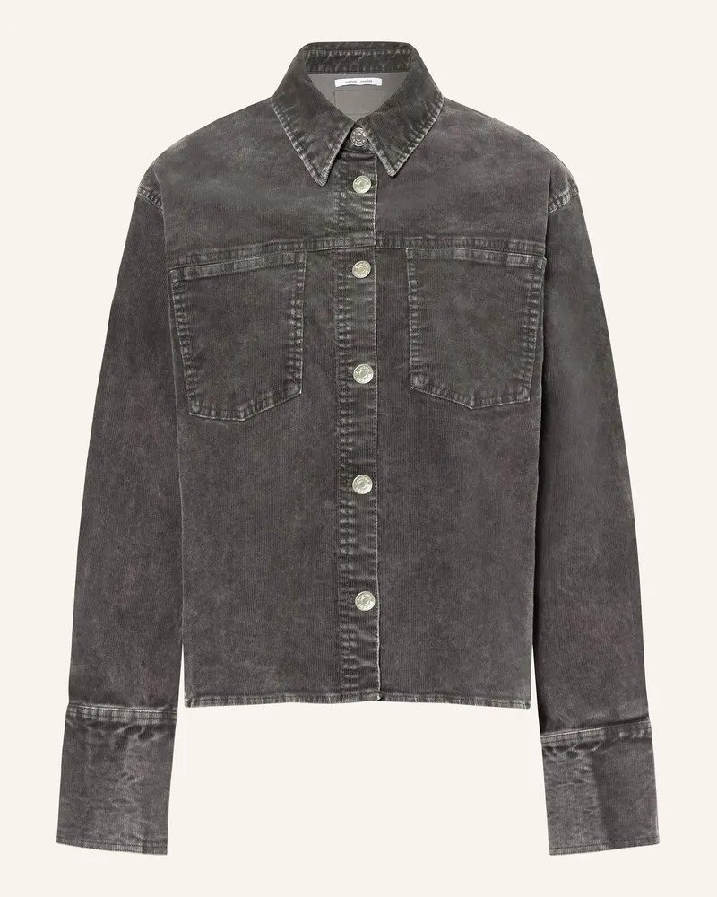 Samsøe & Samsøe Hemdbluse Sasofie Aus Cord grau Grau