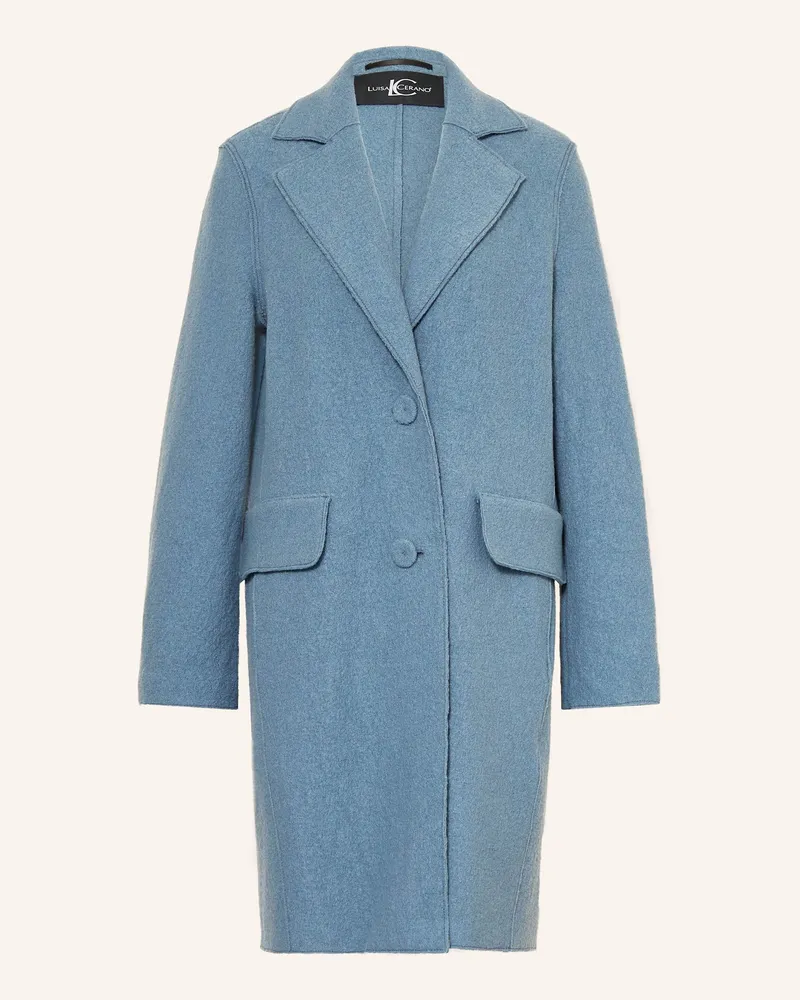 Luisa Cerano Wollmantel Blaugrau