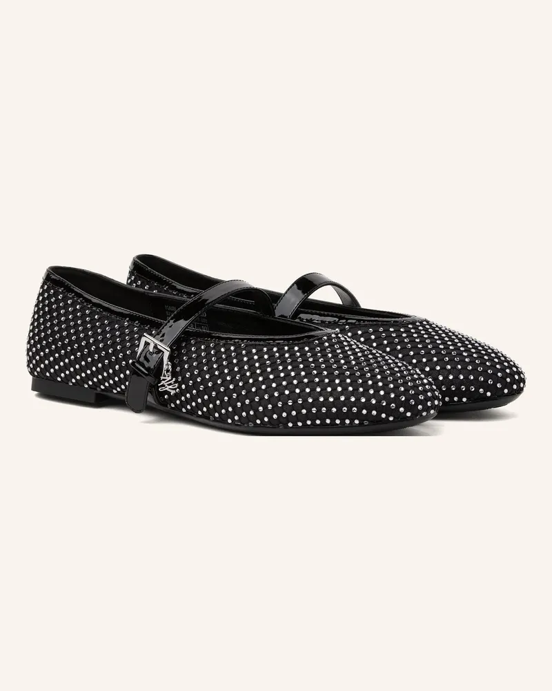 Karl Lagerfeld Flache Schuhe schwarz Schwarz
