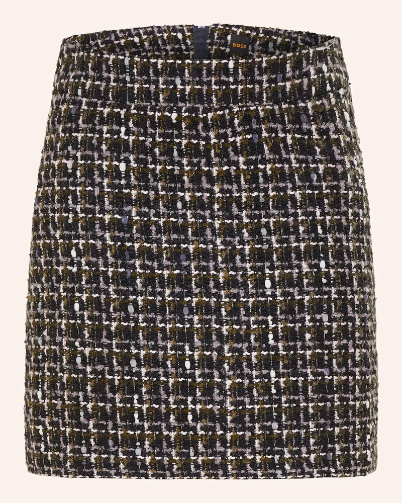 HUGO BOSS Bouclé-Rock VALEDI mit Glitzergarn Schwarz