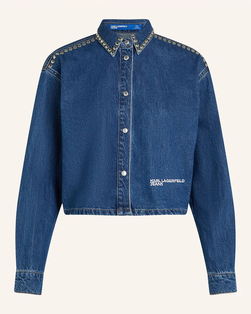 Karl Lagerfeld Bluse Dunkelblau