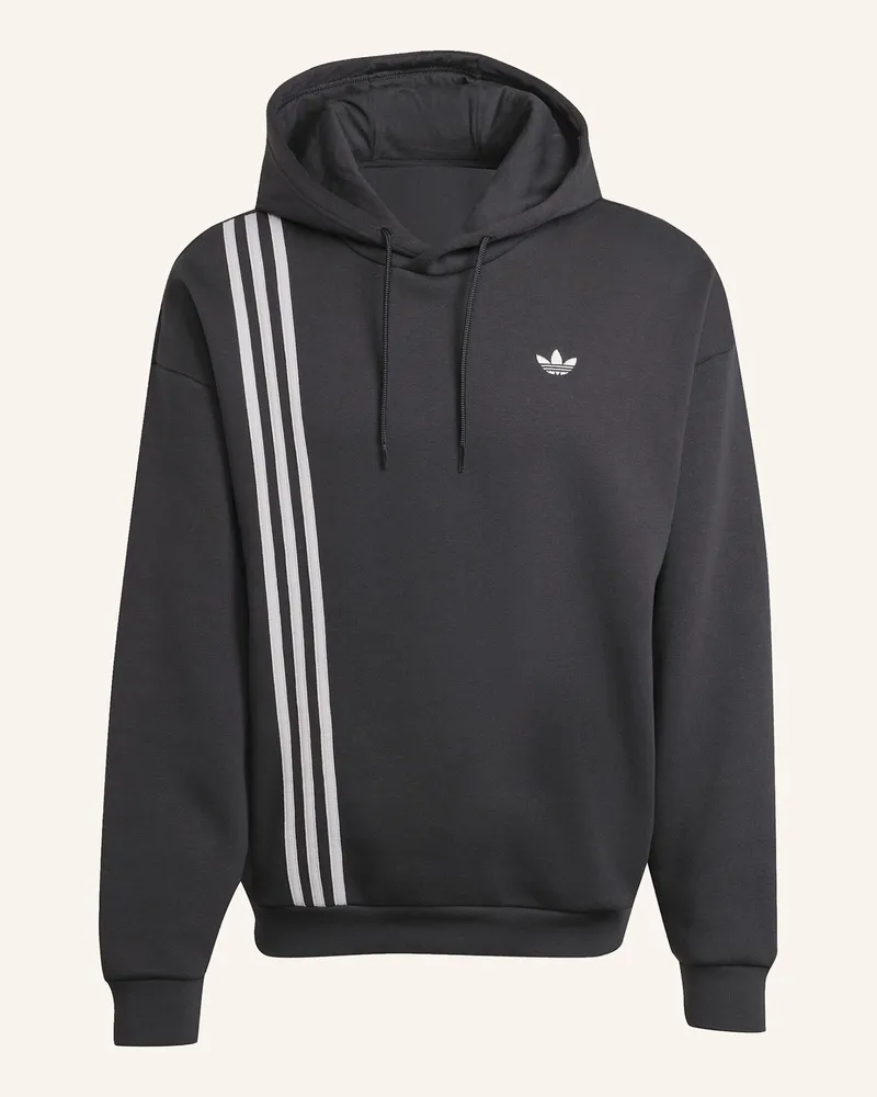 adidas FRONT STRIPES HOODIE Schwarz