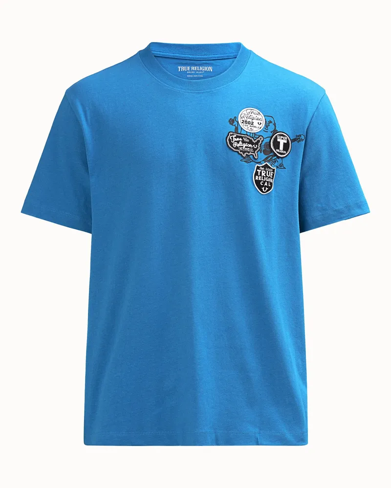 True Religion T-Shirt UNIVERSITY Blau
