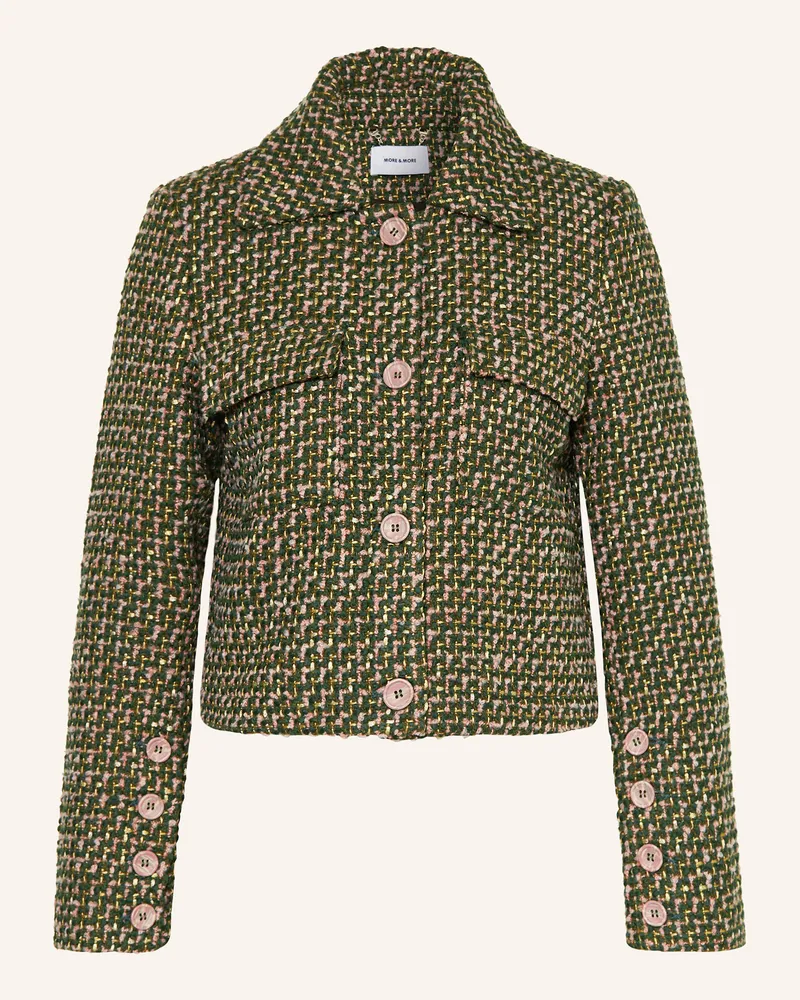 More & More Kastenjacke aus Bouclé Grün