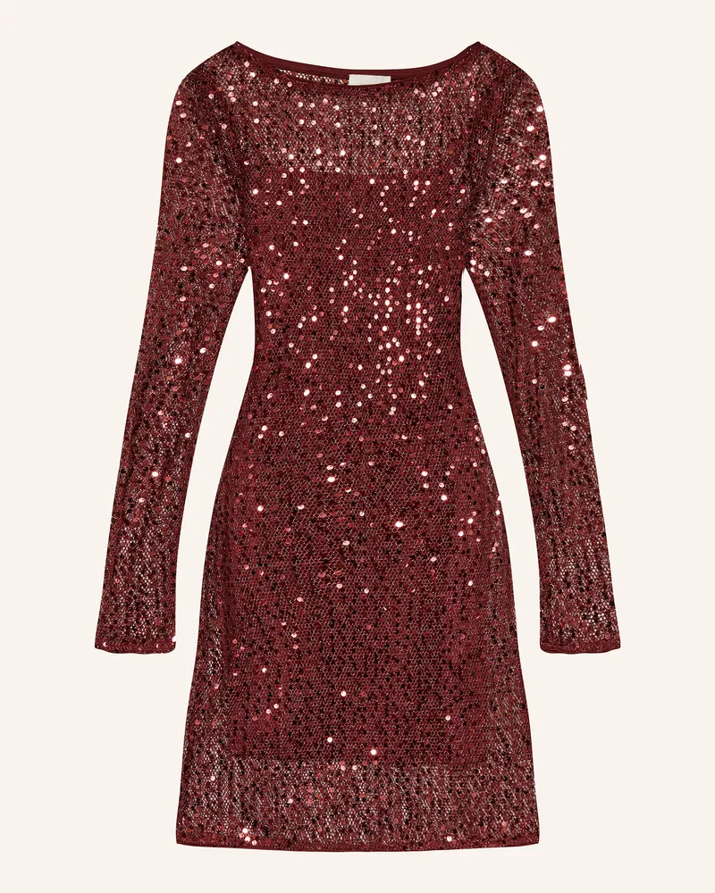 LeGer by Lena Gercke Cocktailkleid LINO aus Mesh Dunkelrot