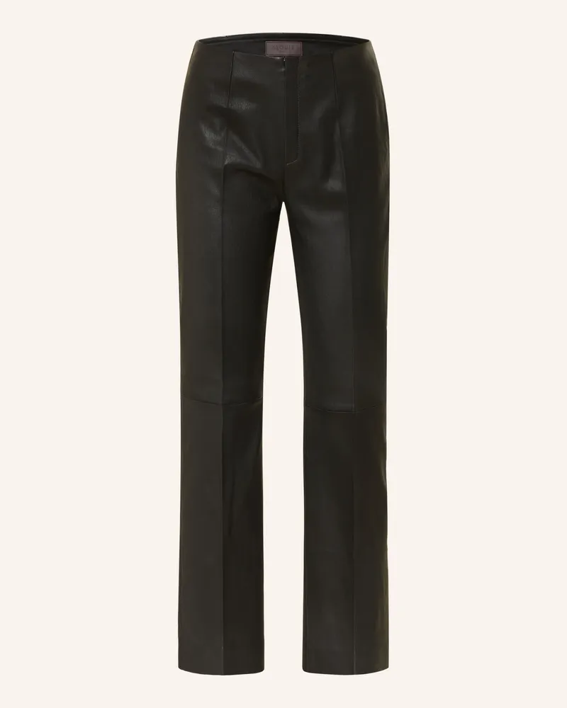 Stouls 7/8-Hose Georgette Aus Leder schwarz Schwarz