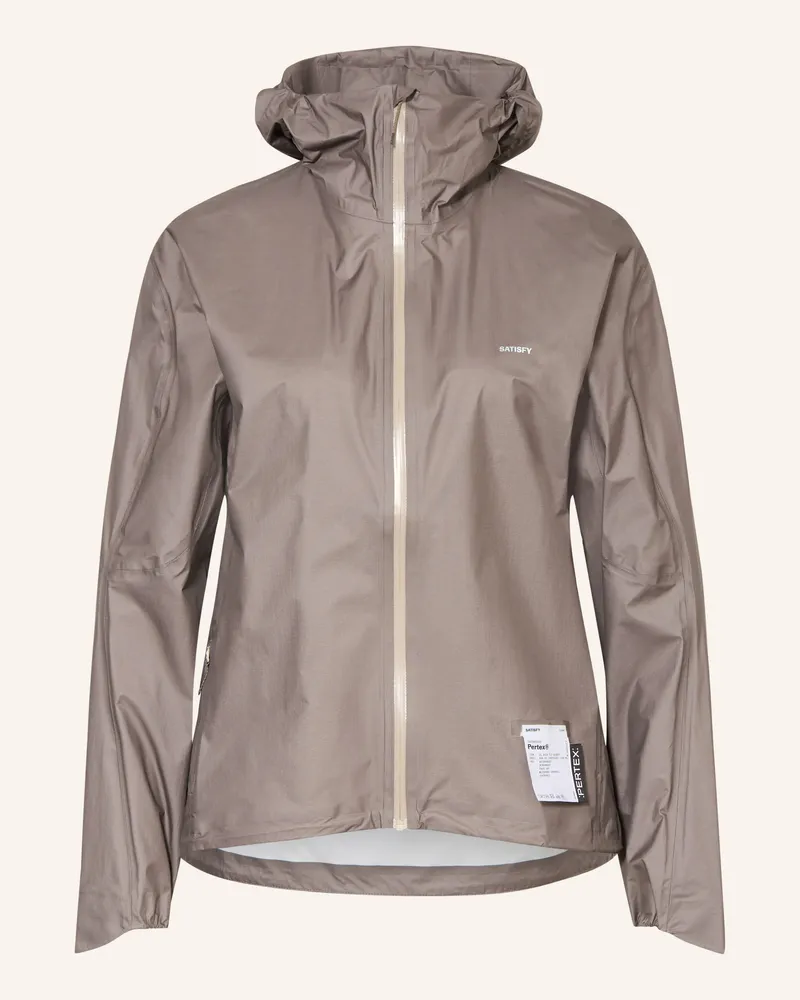 Satisfy Laufjacke Pertex 3l Rain braun Taupe