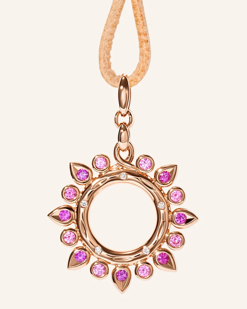 TAMARA COMOLLI Anhänger PENDANT GYPSY 'BLUSH' SUN SMALL 18K Roségold Roségold