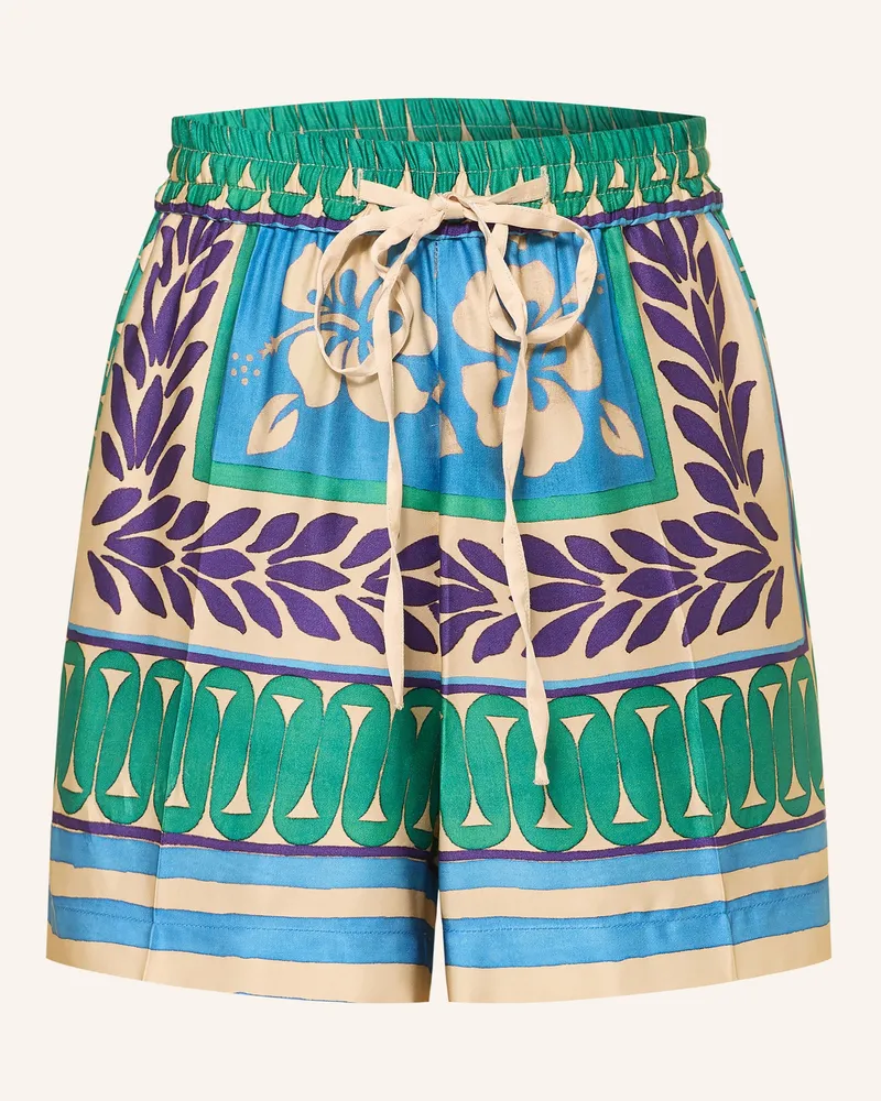 Sandro Satinshorts gruen Creme