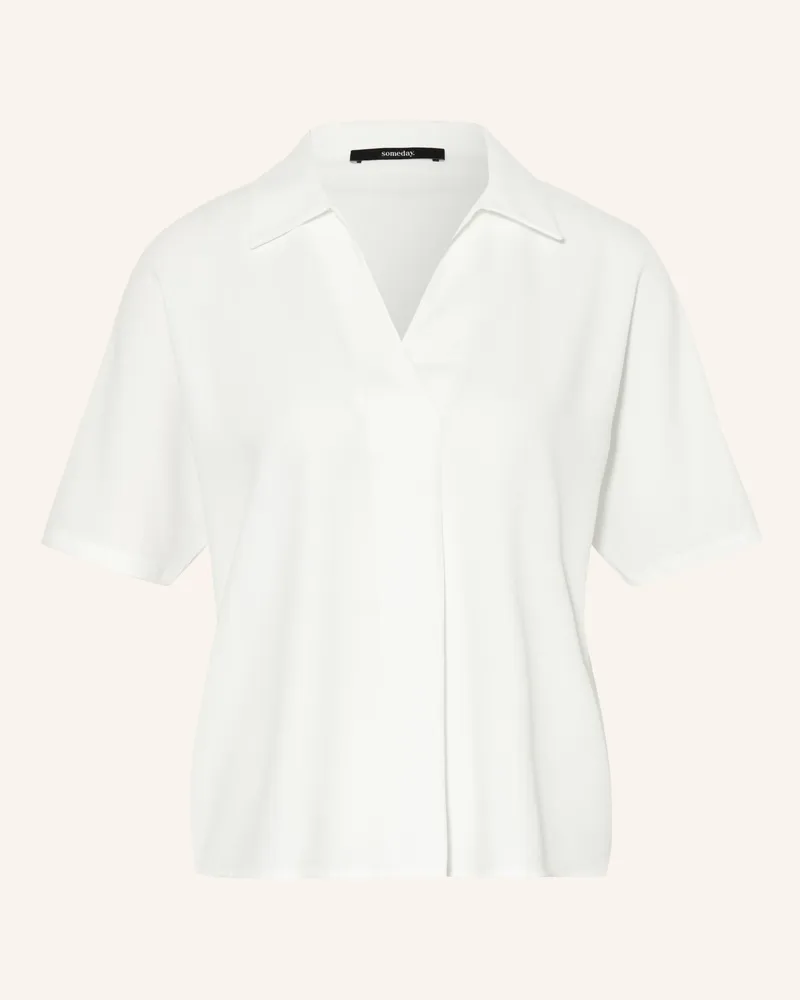 someday. Blusenshirt Keliane Im Materialmix weiss Weiss