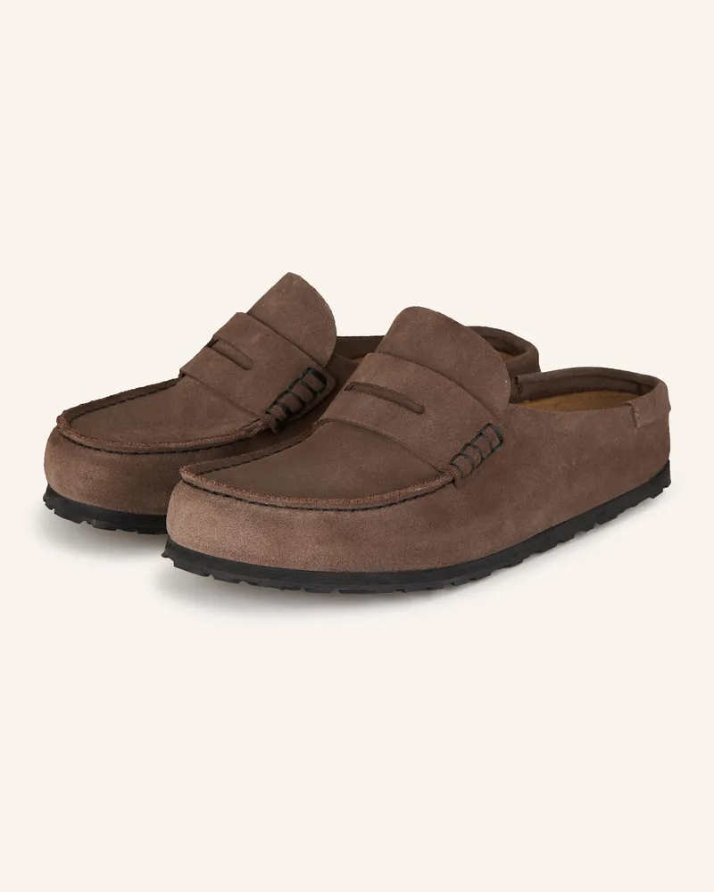 Birkenstock Mules Naples Wrapped braun Dunkelgrau
