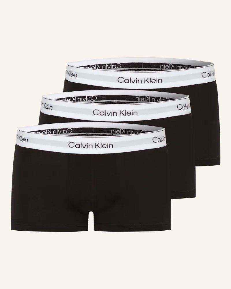 Calvin Klein 3er-Pack Boxershorts Icon Cotton Stretch Low Rise schwarz Schwarz