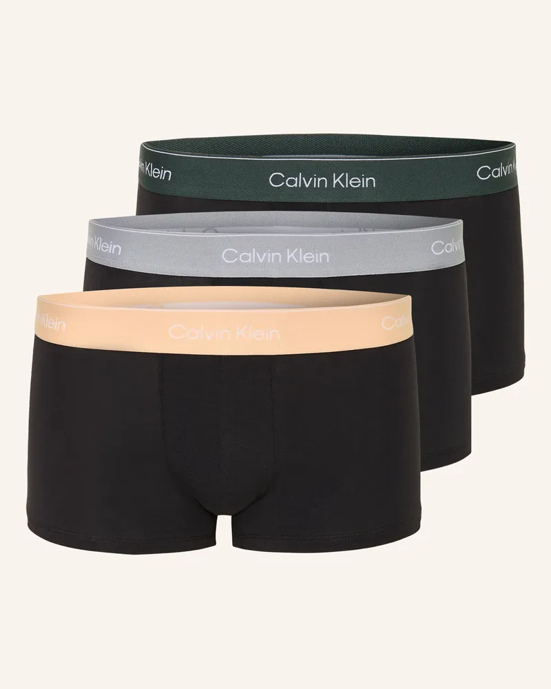 Calvin Klein 3er-Pack Boxershorts Icon Cotton Stretch Low Rise schwarz Schwarz