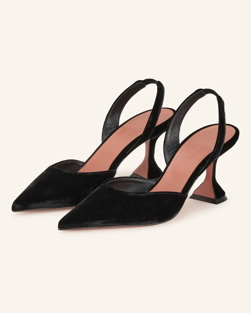 Amina Muaddi Slingpumps Holli schwarz Schwarz