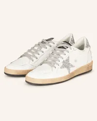 Golden Goose Sneaker BALL STAR - WEISS/ SILBER/ SCHWARZ Weiss